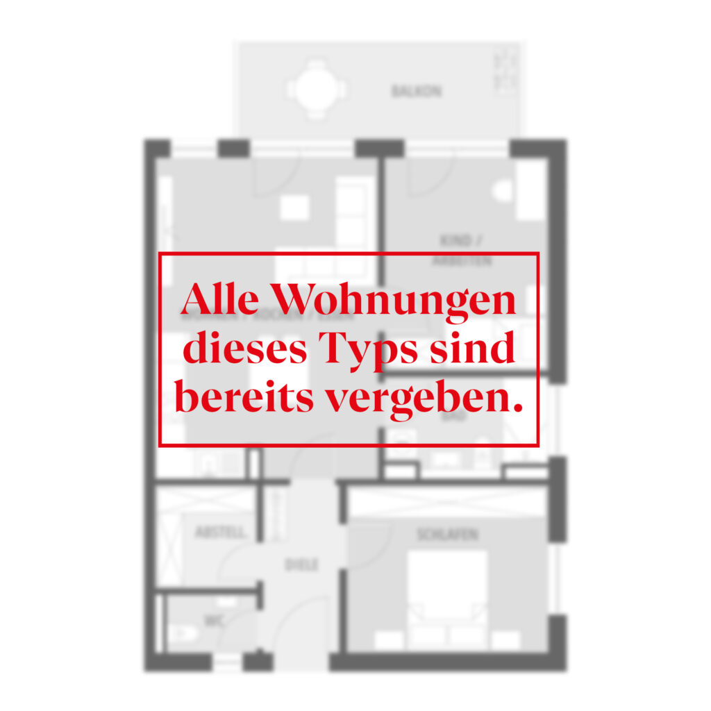 3-Zimmer Grundriss vergeben